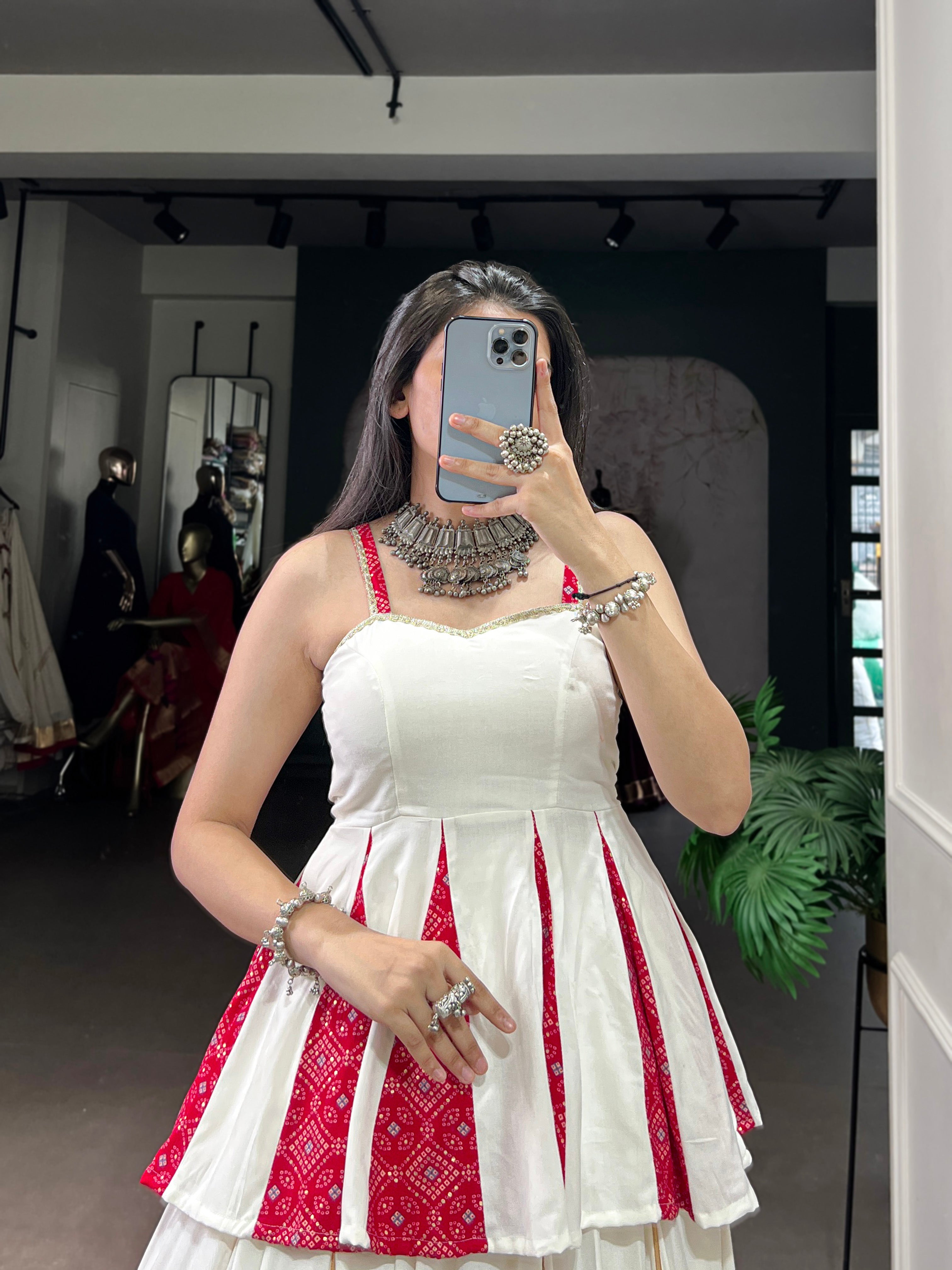 BANDHANI PRINT TRADITIONAL LEHENGA CHOLI WITH BLOUSE