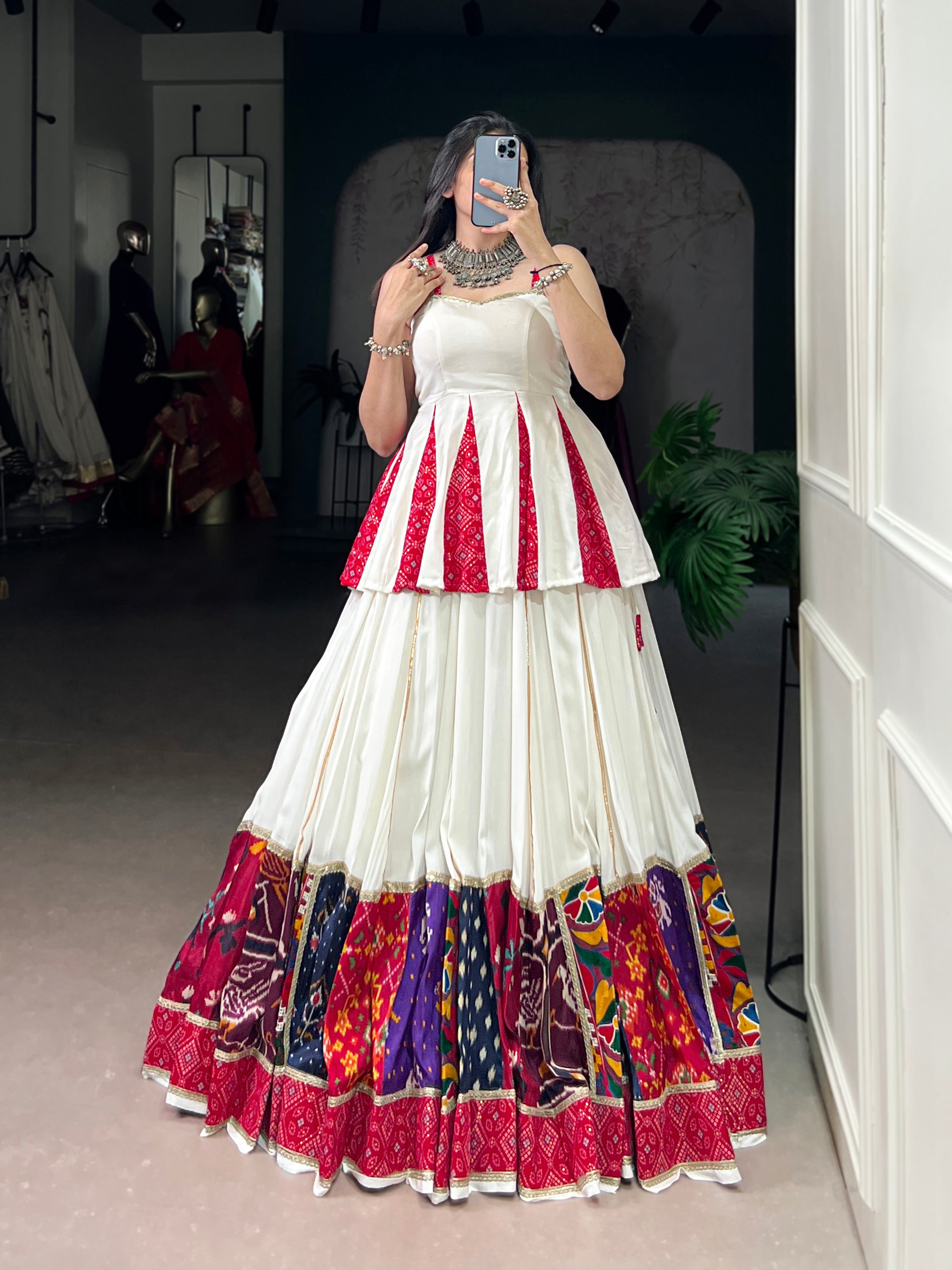 BANDHANI PRINT TRADITIONAL LEHENGA CHOLI WITH BLOUSE