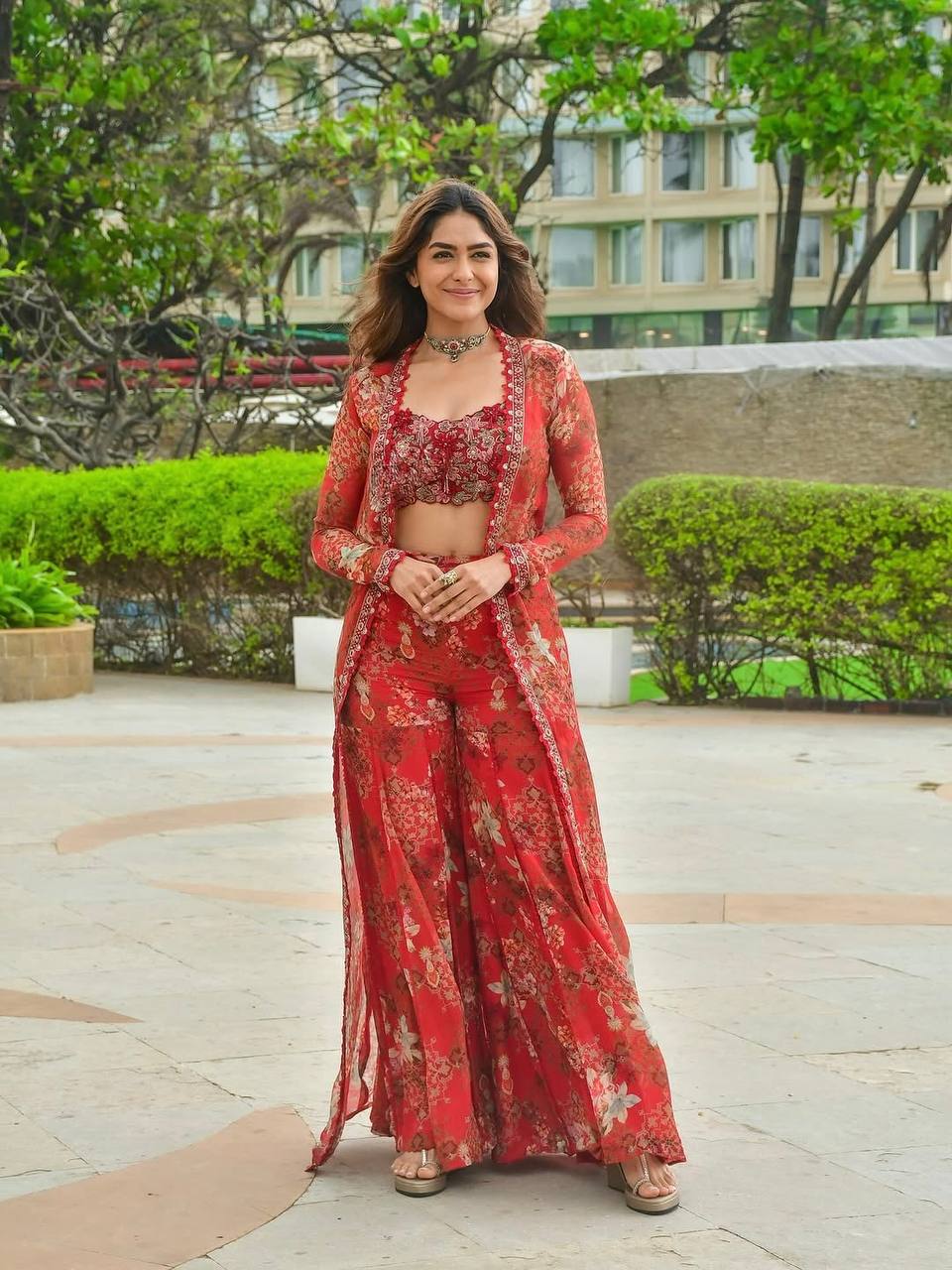 Indo-Western Koti Plazzo & Blouse Set