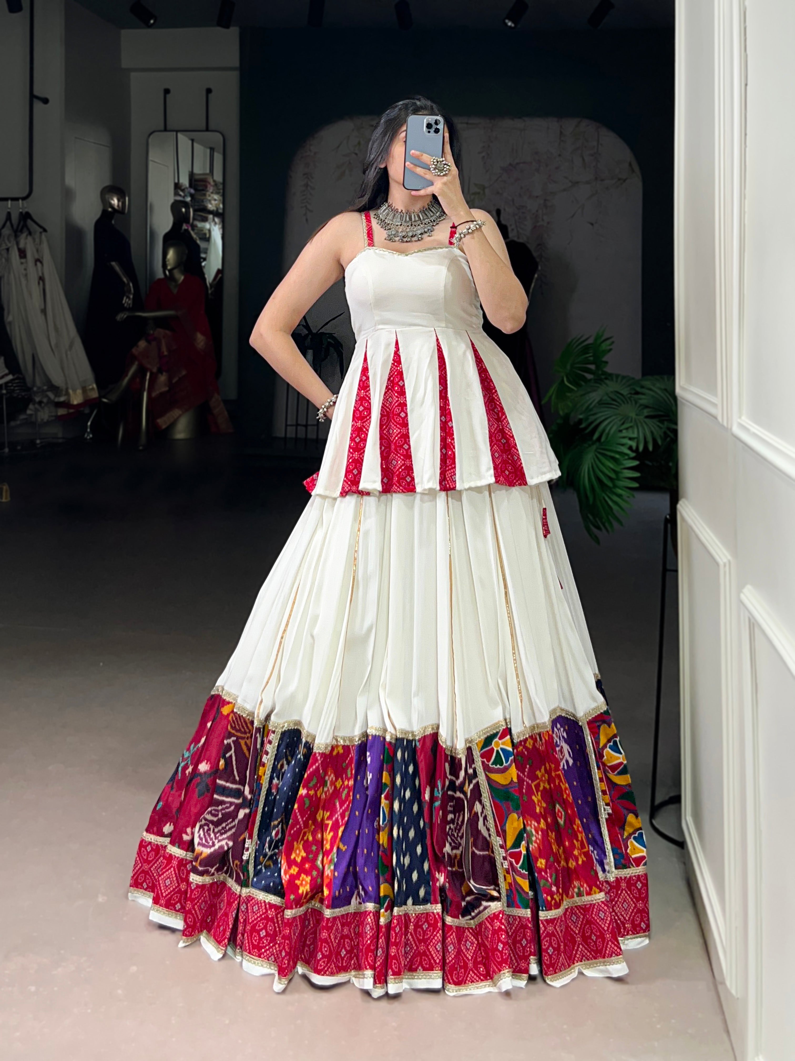 BANDHANI PRINT TRADITIONAL LEHENGA CHOLI WITH BLOUSE