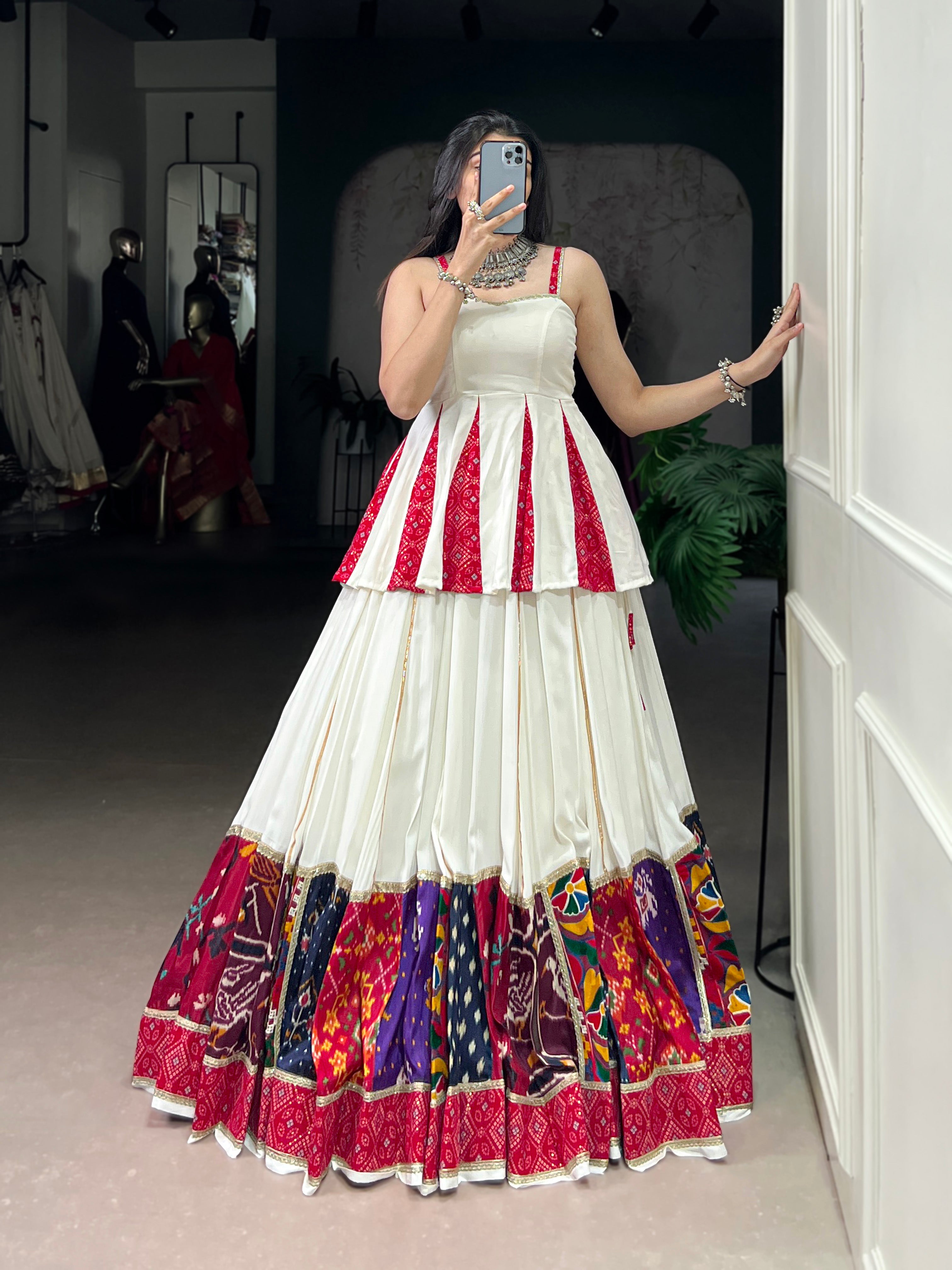 BANDHANI PRINT TRADITIONAL LEHENGA CHOLI WITH BLOUSE