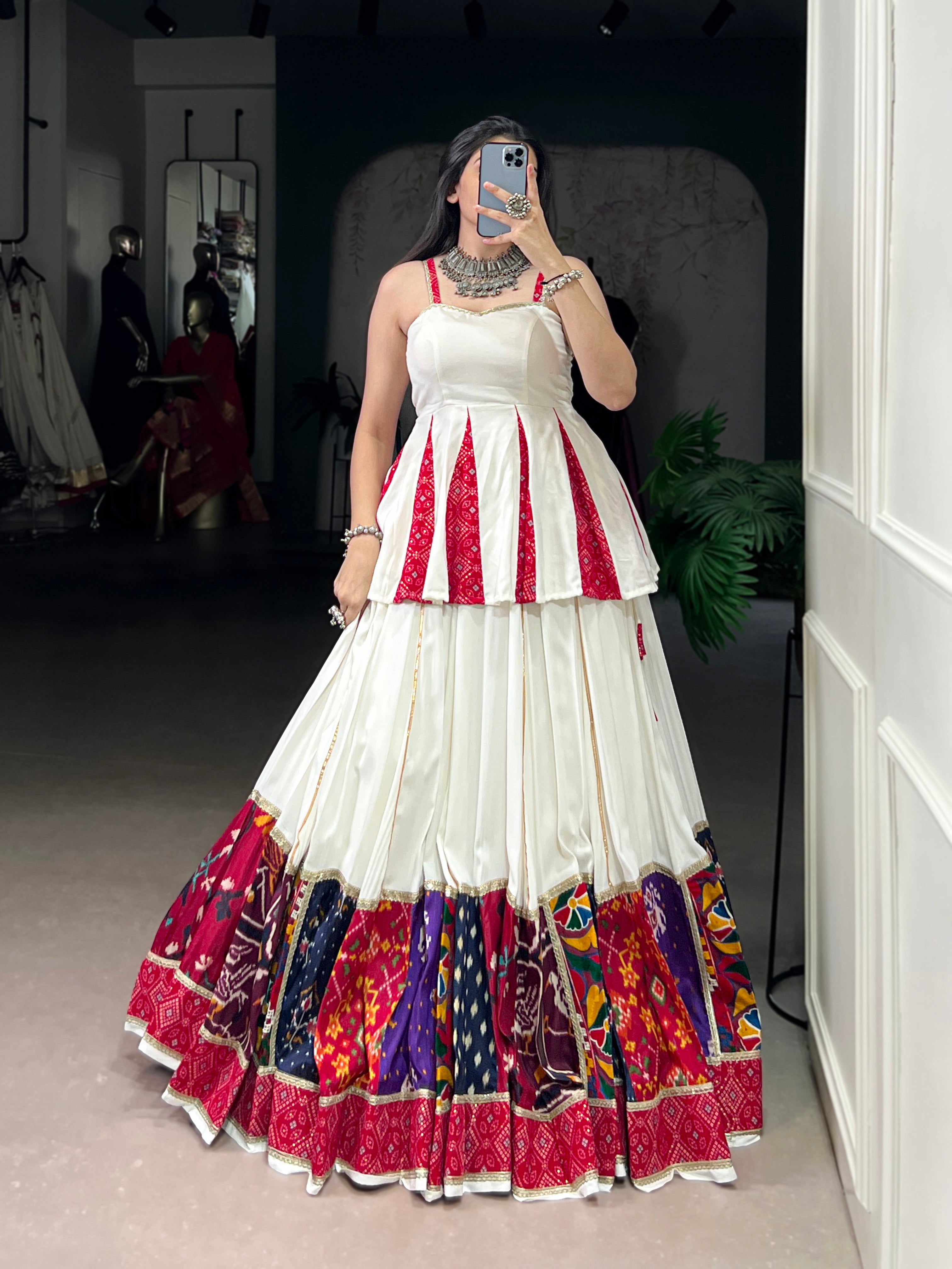 BANDHANI PRINT TRADITIONAL LEHENGA CHOLI WITH BLOUSE