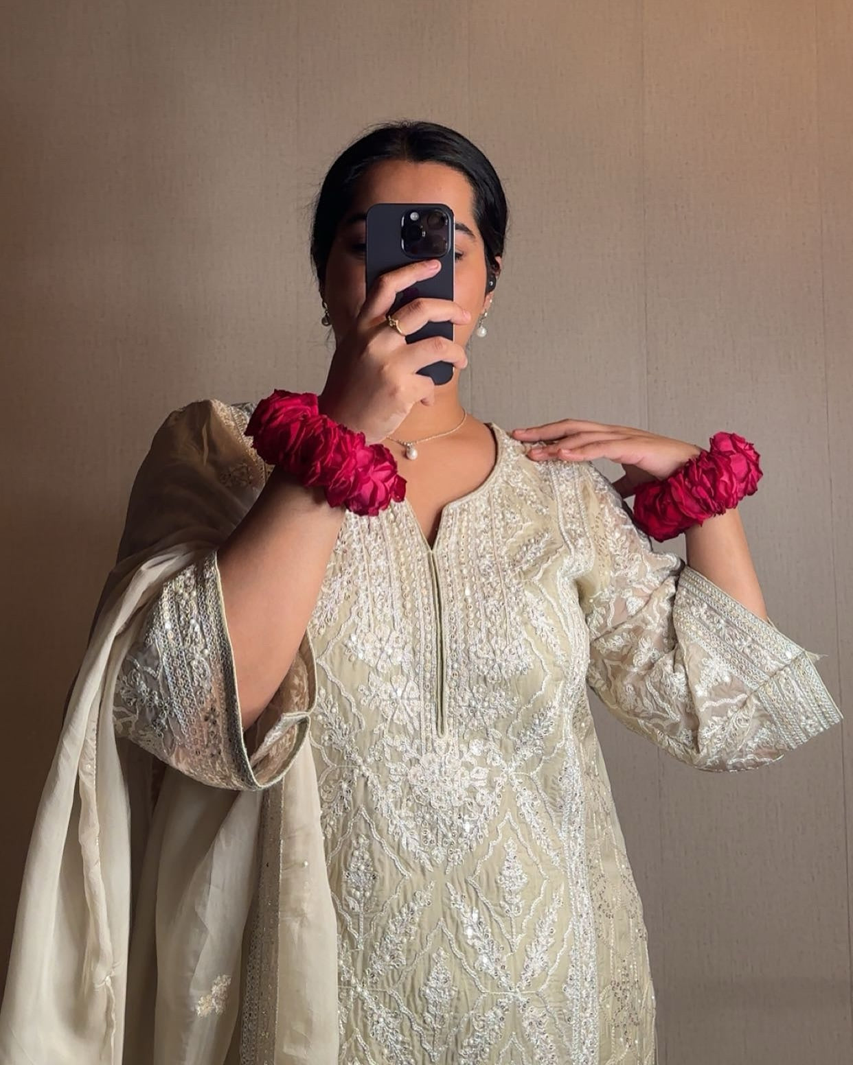 Georgette Embroidered Suit Set