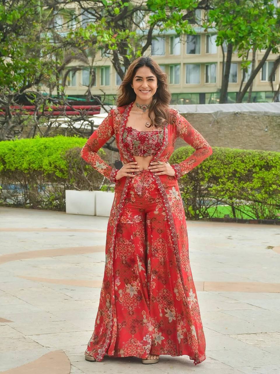 Indo-Western Koti Plazzo & Blouse Set